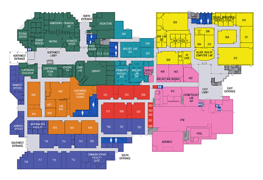 CC First Floor Room Numbers